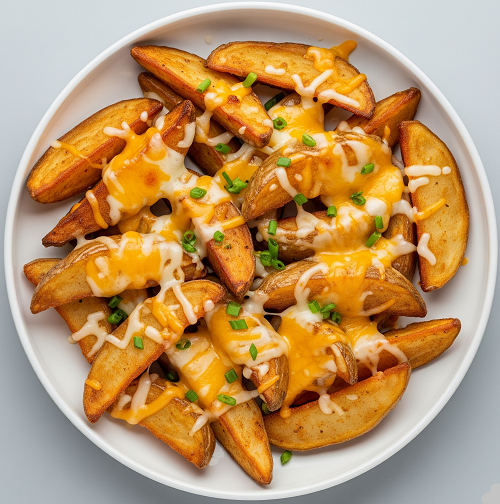 Potato Wedges With Cheese 
