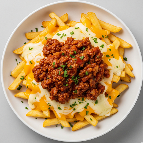 Cheesy Chips With Bolognese 