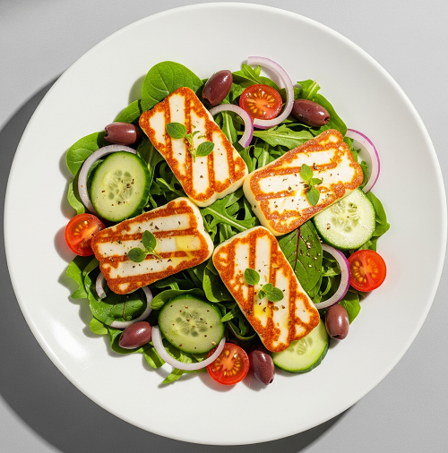 Halloumi With Salad 